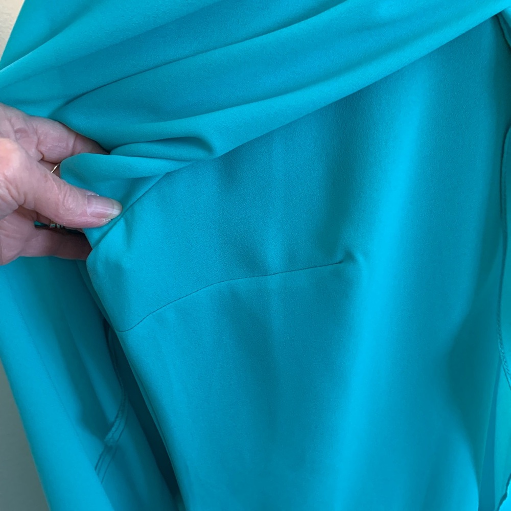 Formal Dress - Teal W/Grey Floral Beading - Picture 7 of 9